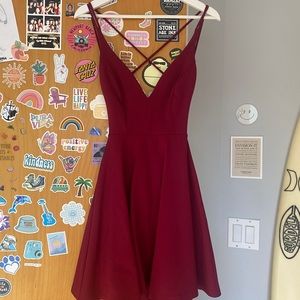 lulus bordeaux mini dress
